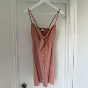NWOT ✨Faithfull the Brand Blush 100% Linen Mini Dress